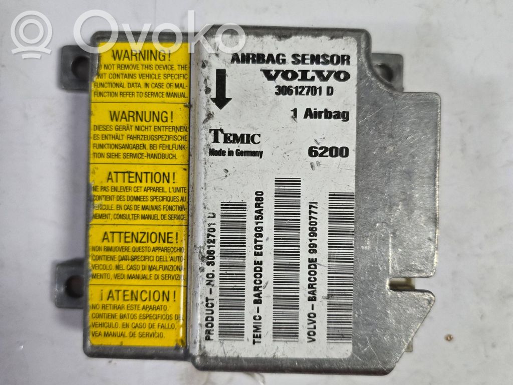 Volvo S70  V70  V70 XC Airbag control unit/module 