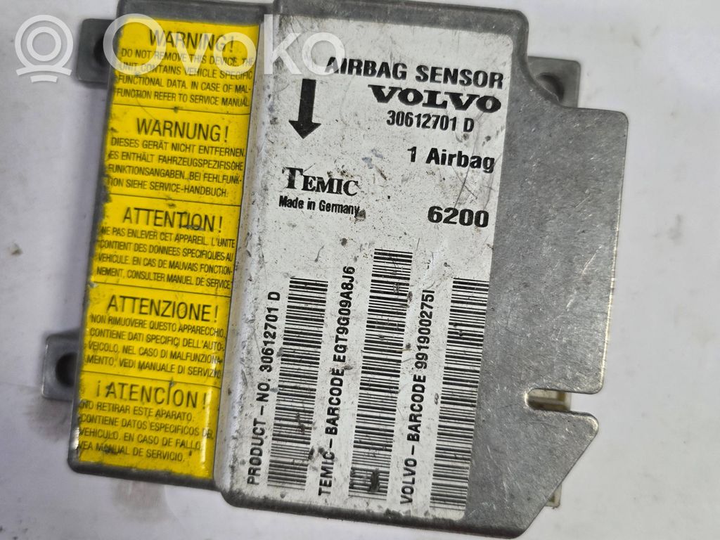 Volvo S40, V40 Airbag control unit/module 
