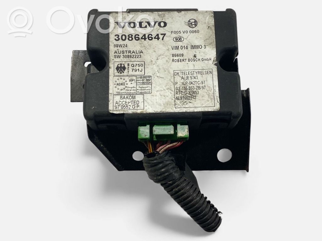 Volvo S60 Imobilaizera vadības bloks 