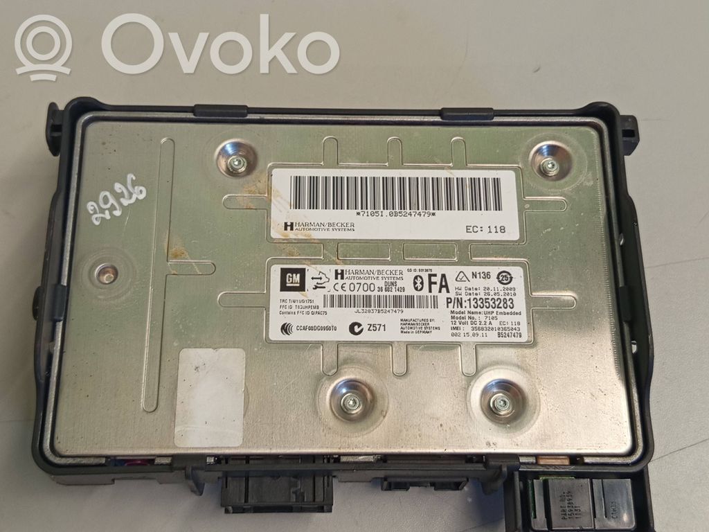 Bluetooth control unit module   13353283,13277070,460029937
