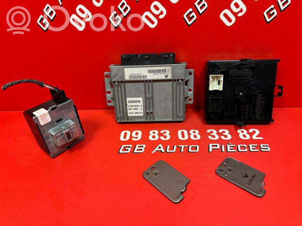 Renault Laguna II Engine ECU kit and lock set 