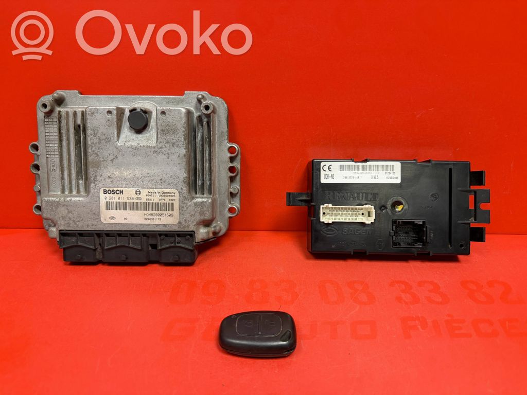 Renault Trafic II (X83) Aizdedzes ECU komplekts 