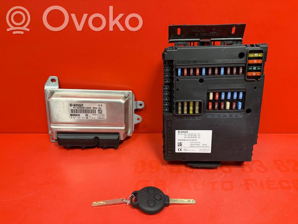 Smart ForTwo II Komputer / Sterownik ECU i komplet kluczy 