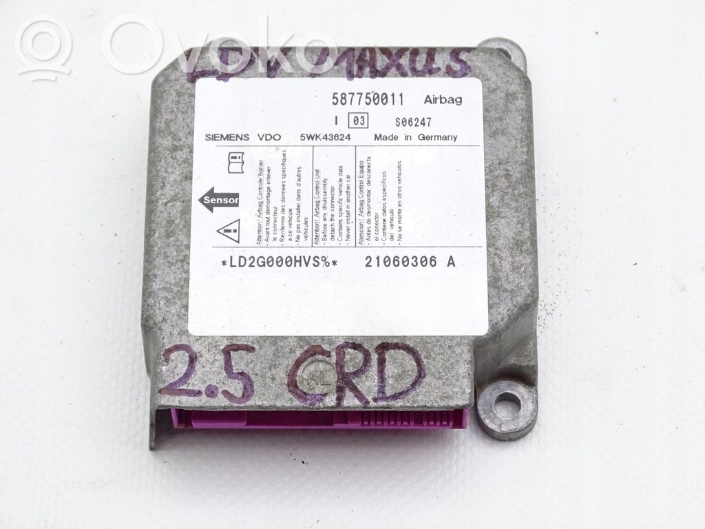 LDV Maxus Airbag control unit/module 