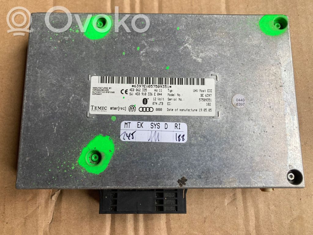 Bluetooth Modul Steuergerät   4E0862335,4E0910336E