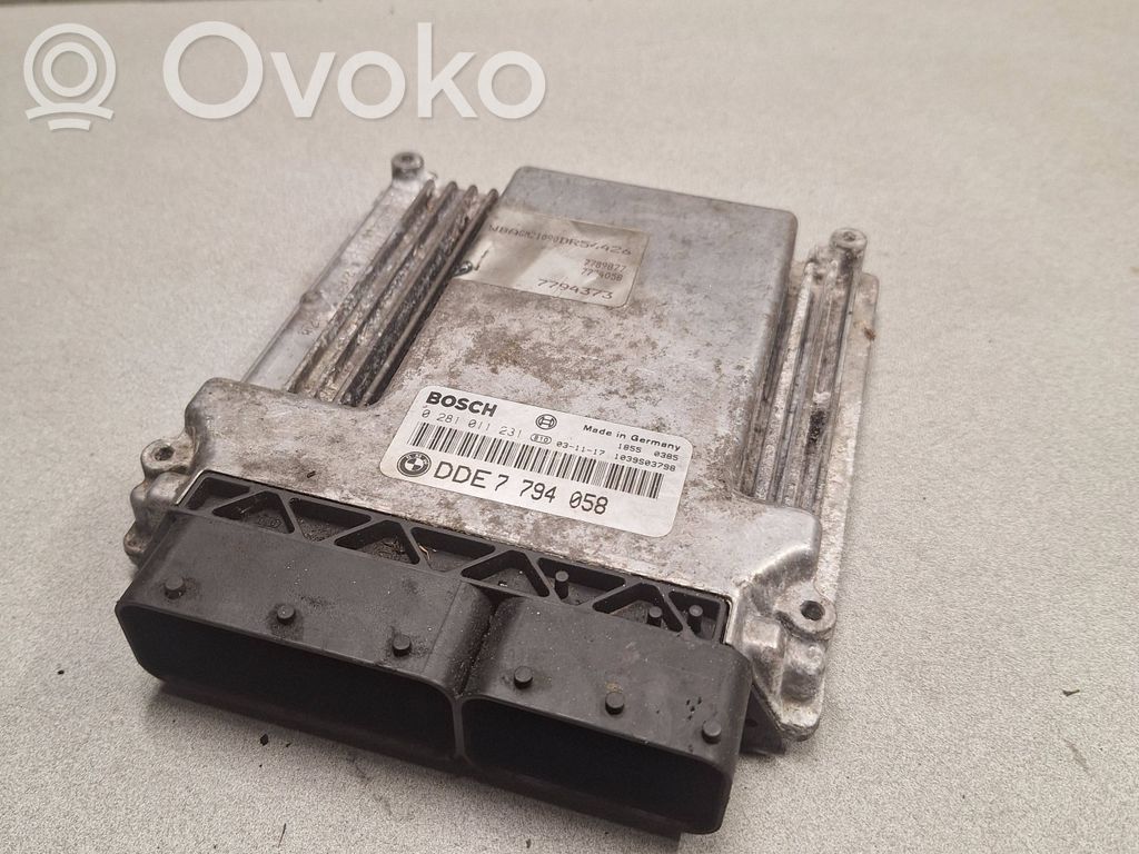 BMW 7 E65 E66 Engine control unit/module 