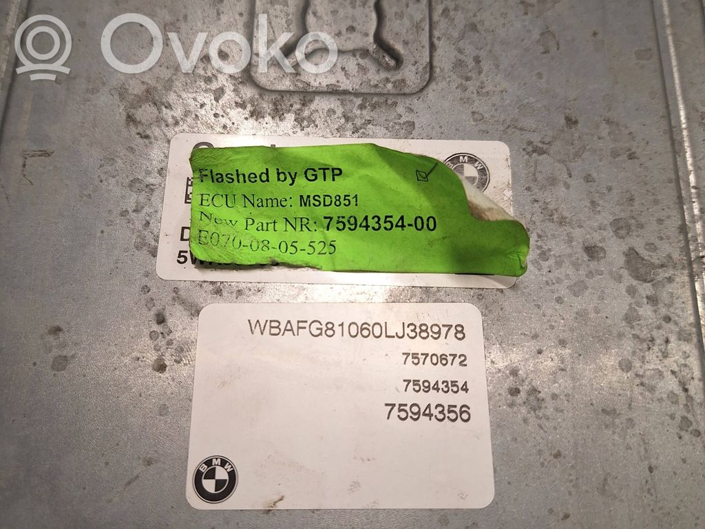 BMW X6 E71 Dzinēja vadības bloks 