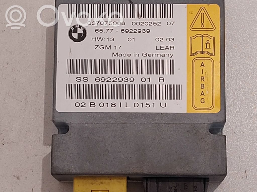 Unidad de control/módulo del Airbag   6922939,037075066