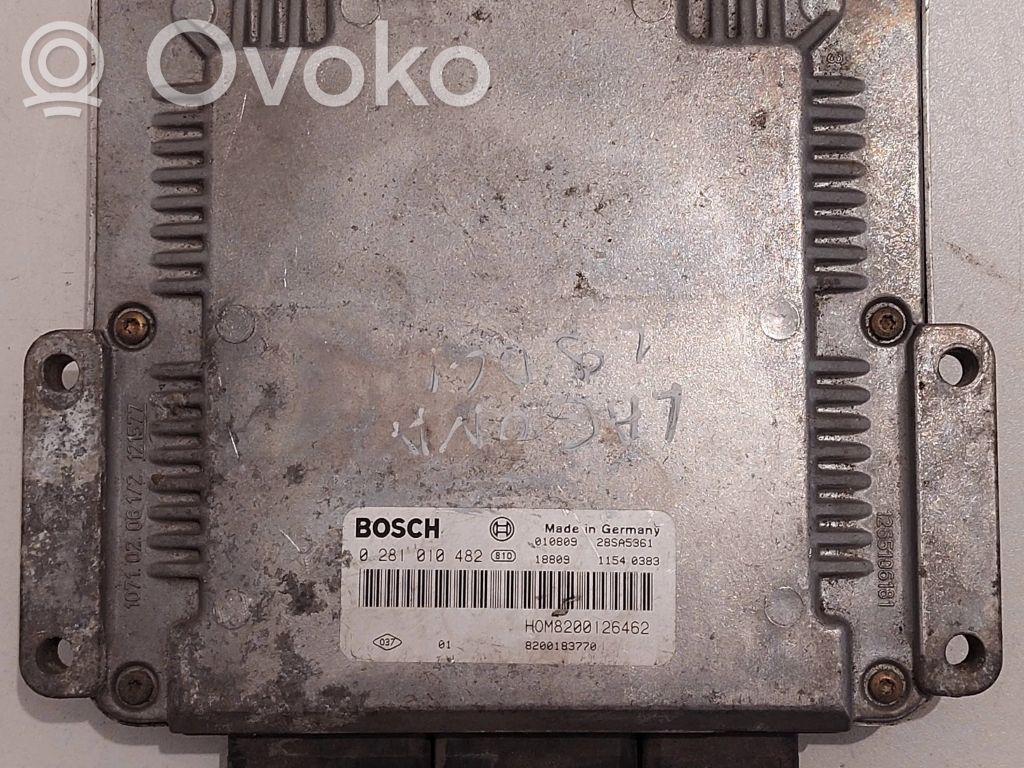 Renault Laguna II Engine ECU kit and lock set 