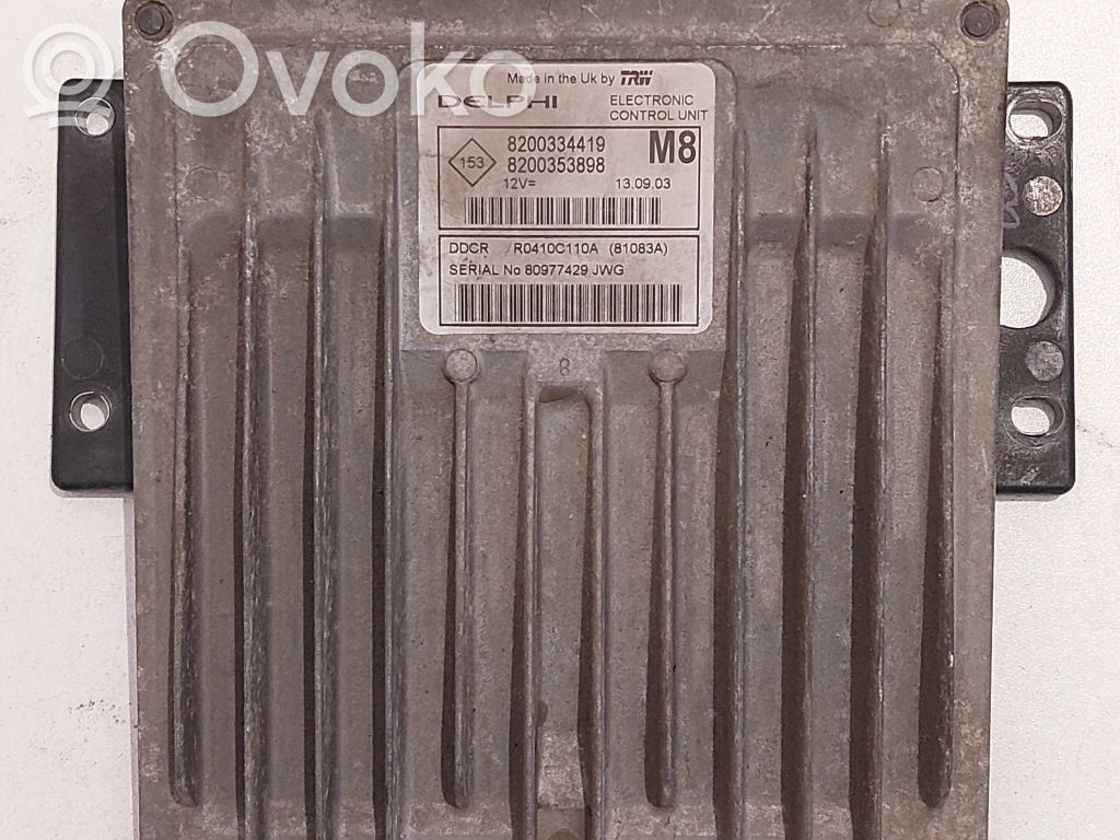Engine control unit/module   8200353898,81083A,8200334419,80977429,R0410C110A