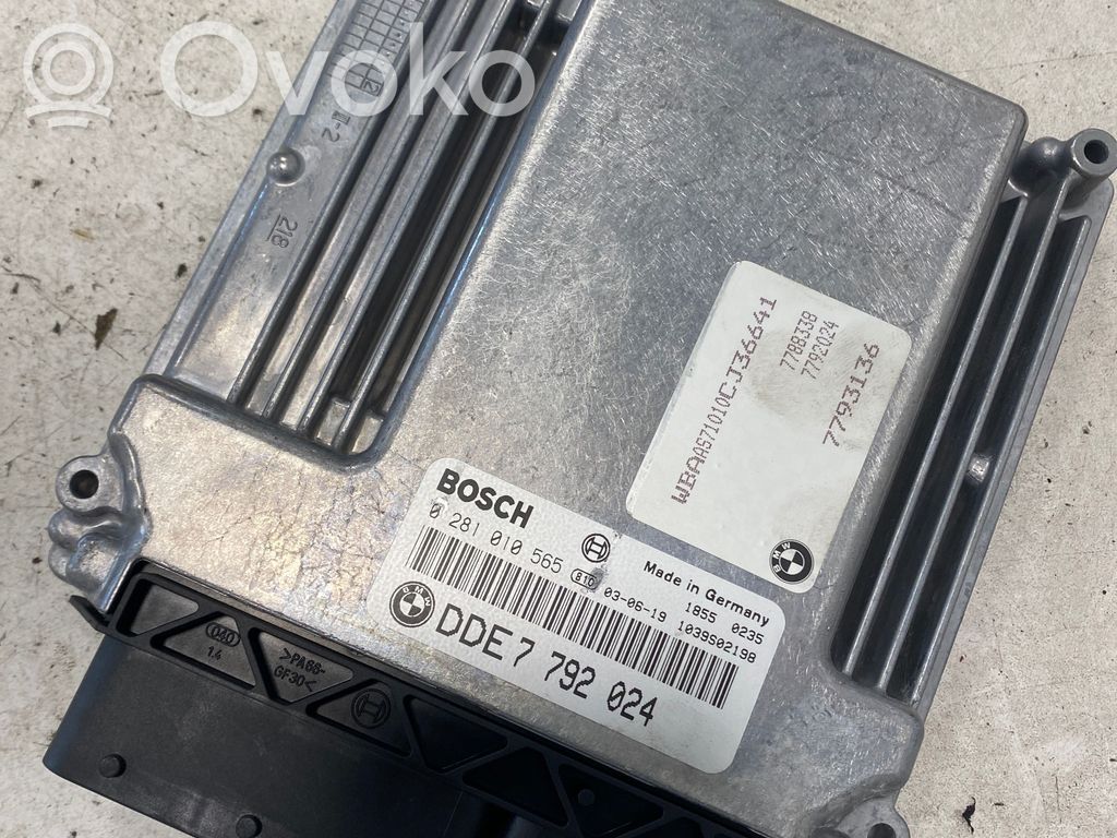 Moottorin ohjainlaite/moduuli   0281010565,7792024,1039S02198