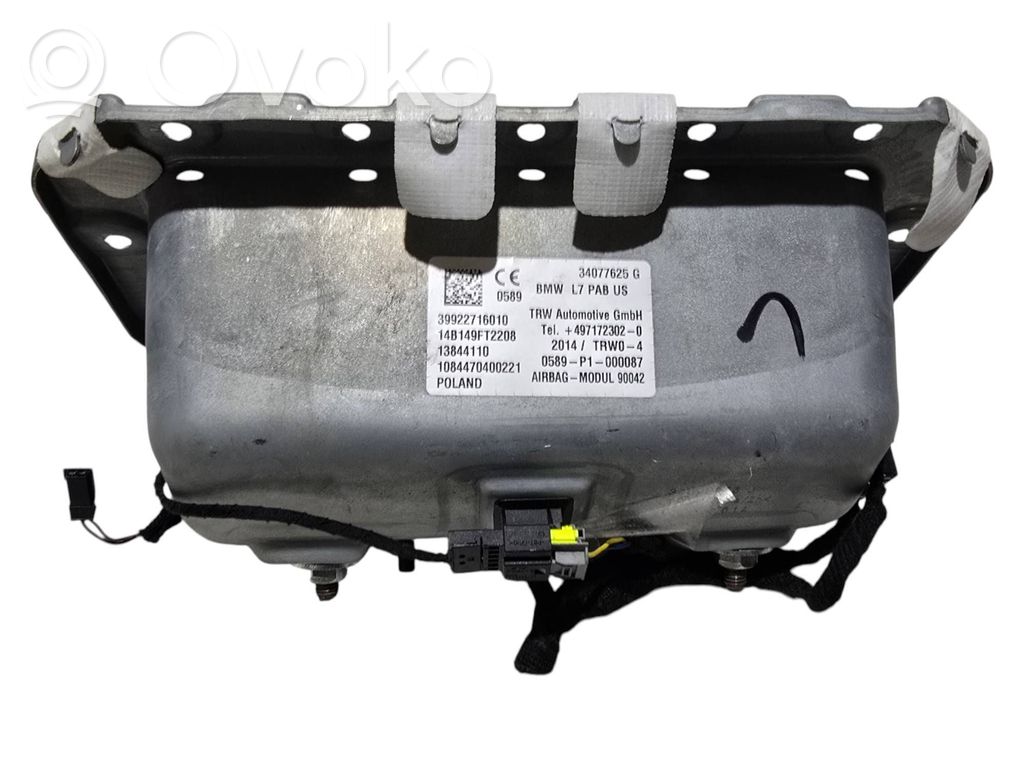 BMW 3 F30 F35 F31 Poduszka powietrzna Airbag pasażera 