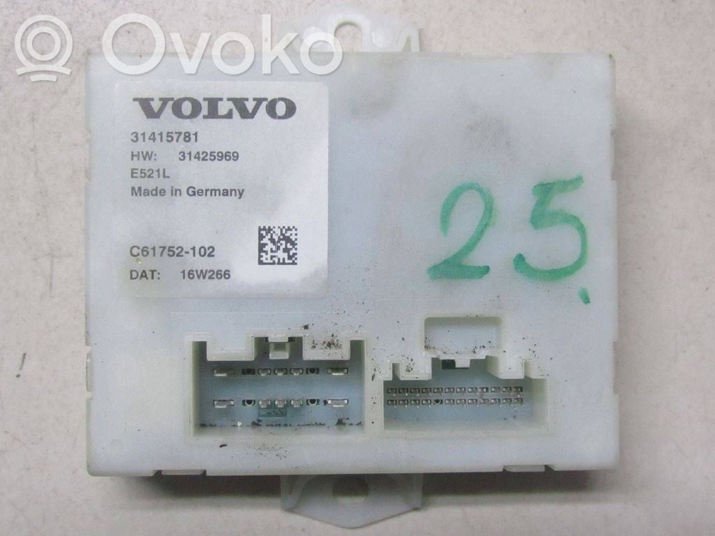 Volvo XC60 Tailgate/trunk control unit/module 