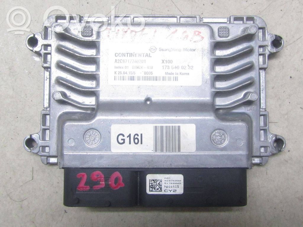 SsangYong Tivoli Engine control unit/module 