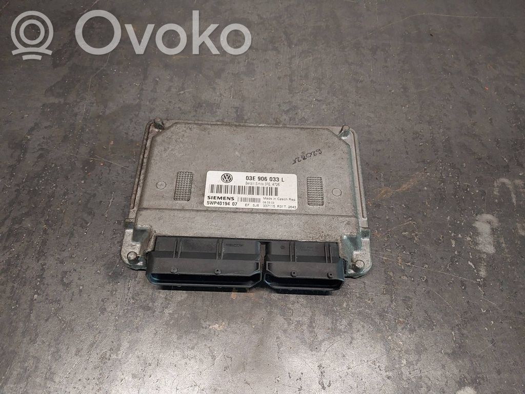 Engine control unit/module   03E906033L,5WP40194