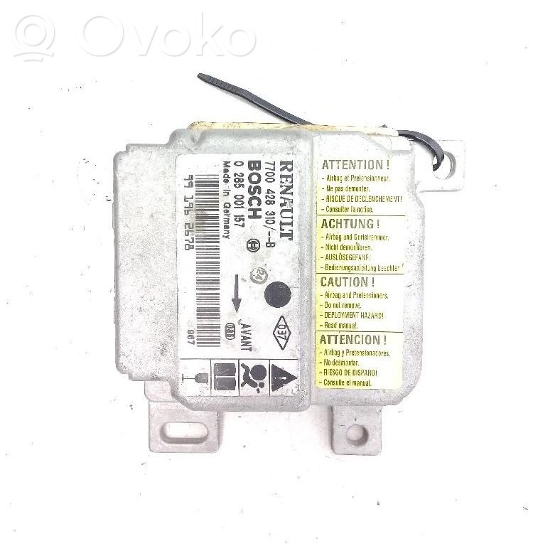 Unidad de control/módulo del Airbag   0285001157