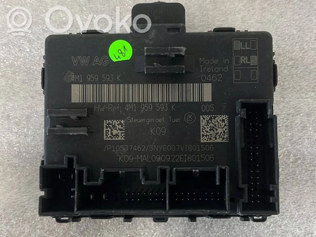 Unité de commande module de porte   4M1959593K