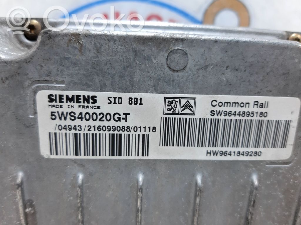 Engine control unit/module   HW9641849280,141333
