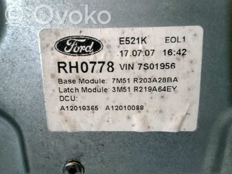 Front door window regulator with motor   89074