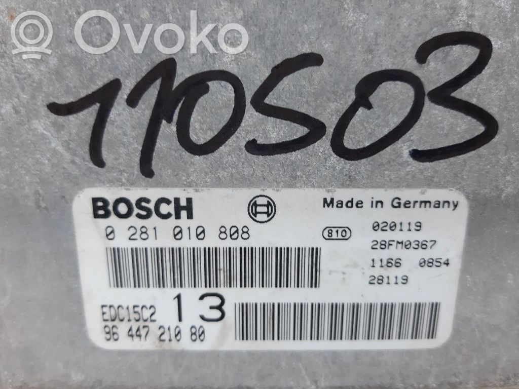 Engine control unit/module   9644721080,110503