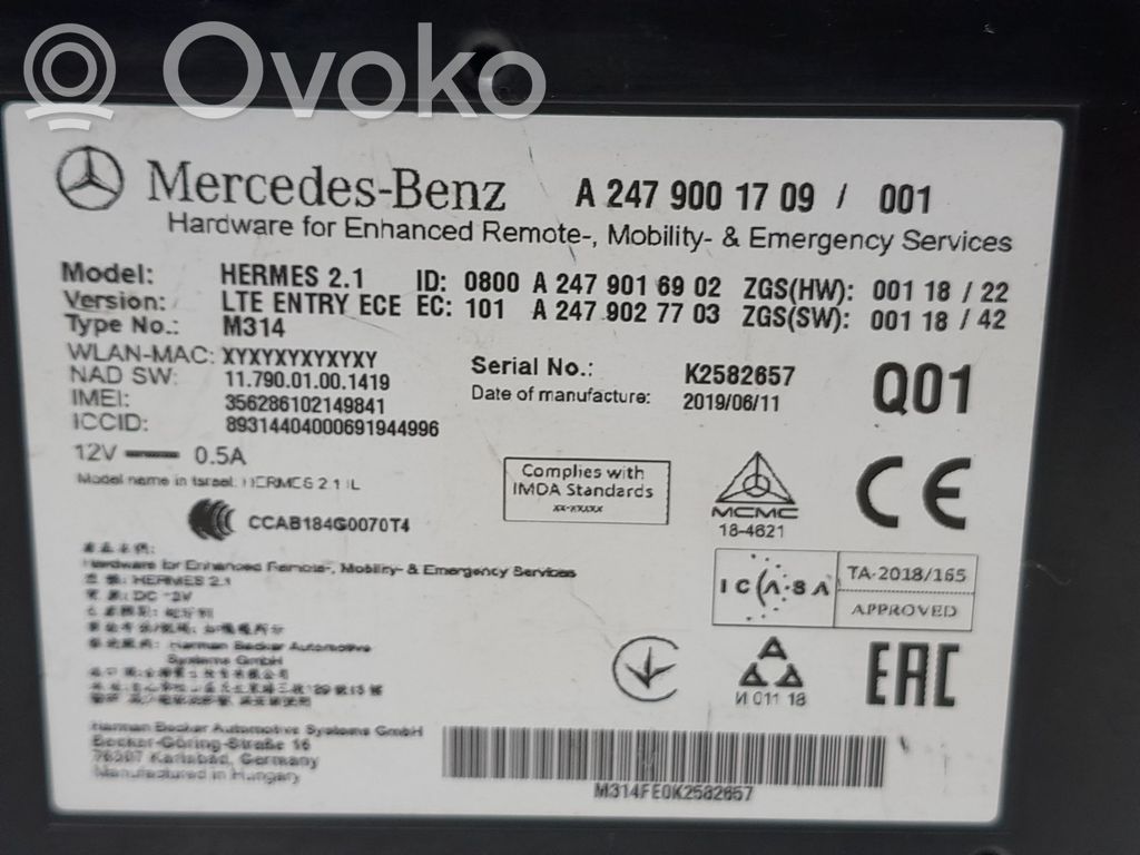 Mercedes-Benz Vito Viano W447 Moduł / Sterownik Bluetooth 