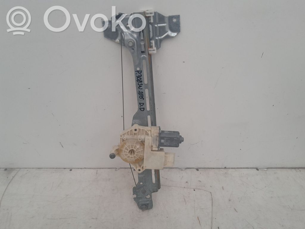 Peugeot 308 Rear door manual window regulator 