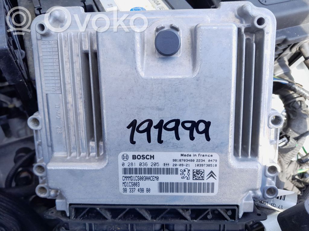 Engine control unit/module   9833749880,191999
