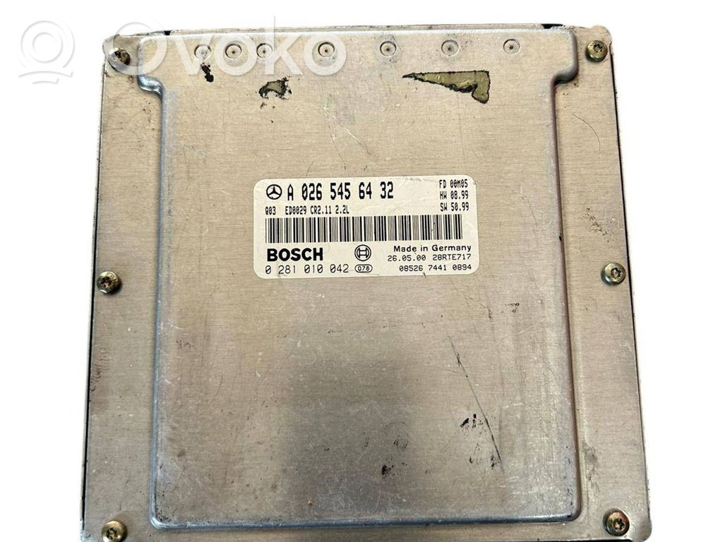 Engine control unit/module   A0265456432,28RTE717,0281010042