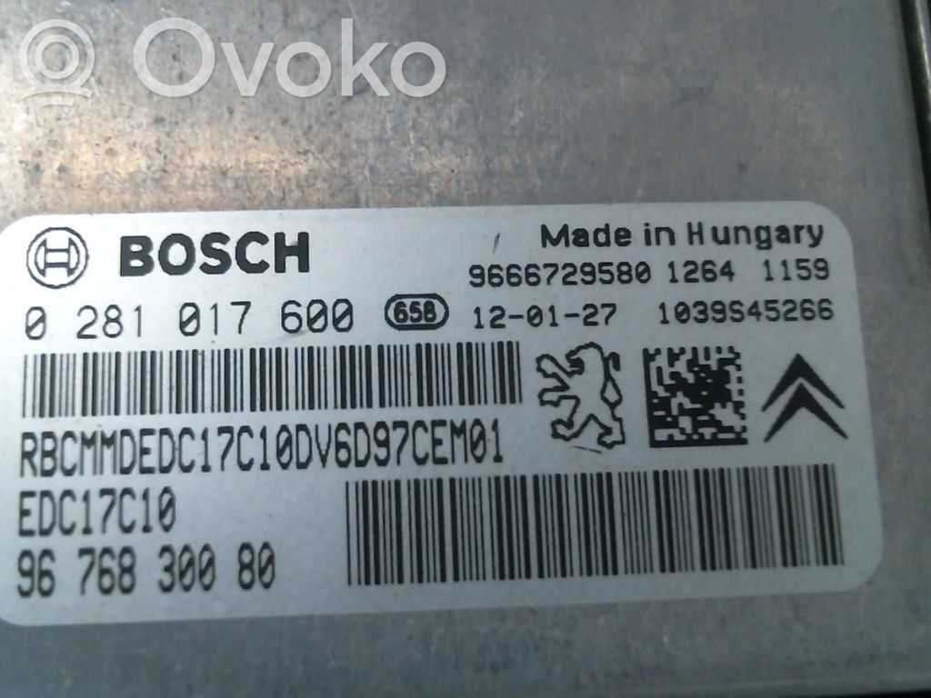 Citroen Berlingo Engine control unit/module 