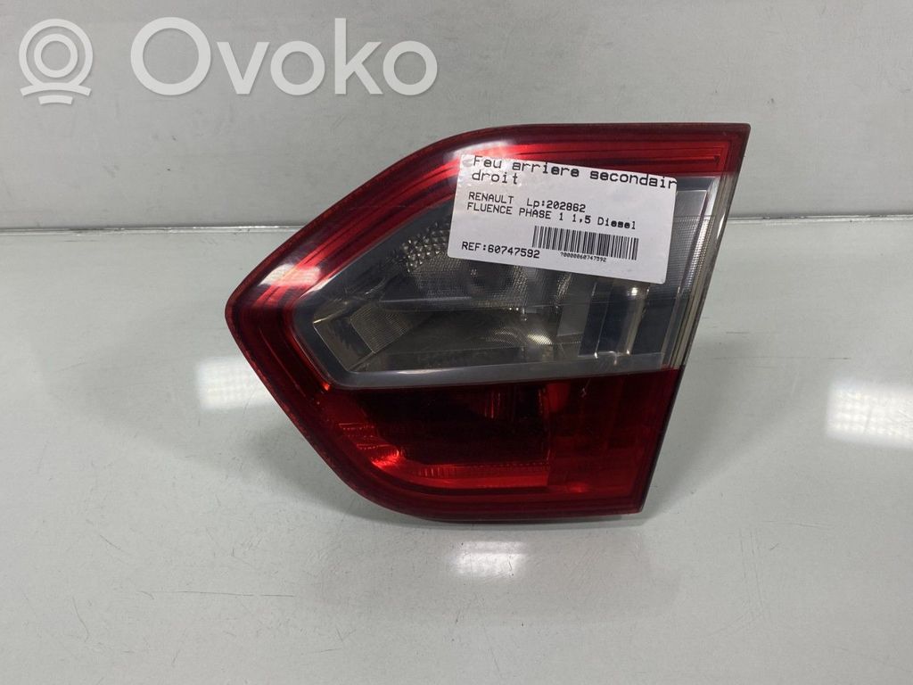 Renault Fluence Lampy tylnej klapy bagażnika 