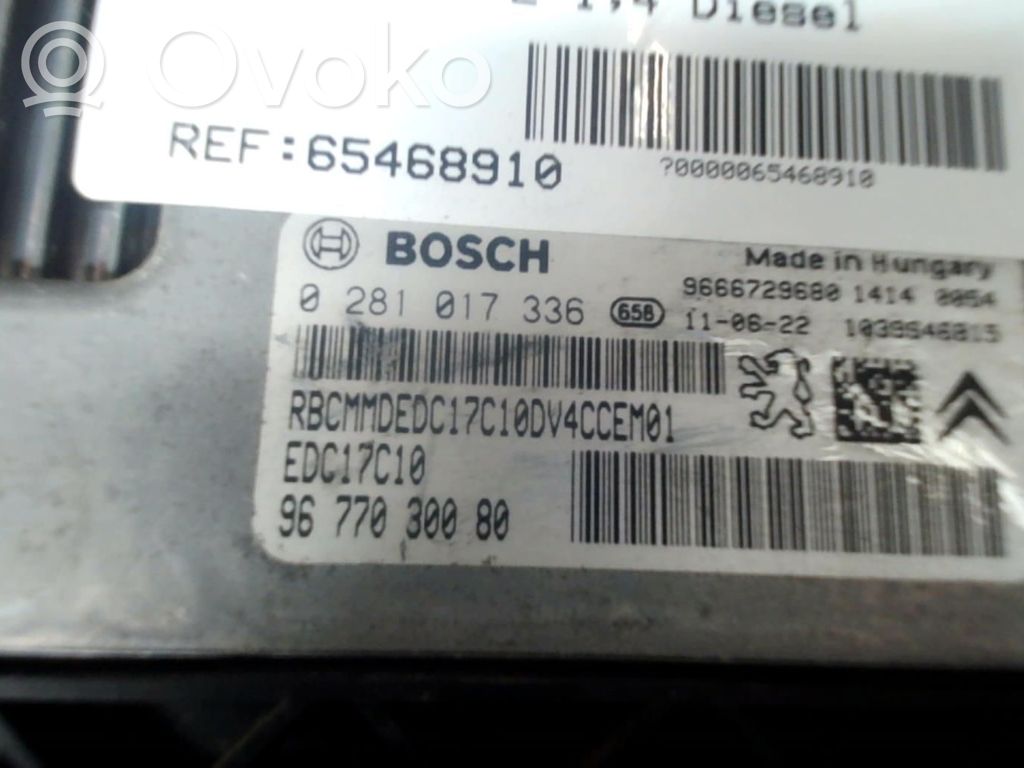 Peugeot 207 Engine control unit/module 