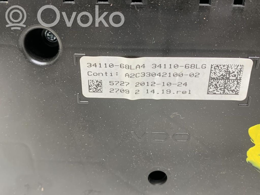 Suzuki SX4 Nopeusmittari (mittaristo) 