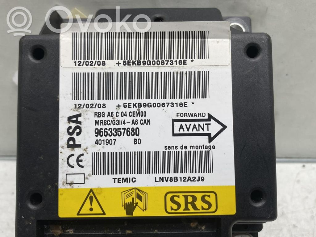 Citroen C2 Unidad de control/módulo del Airbag 