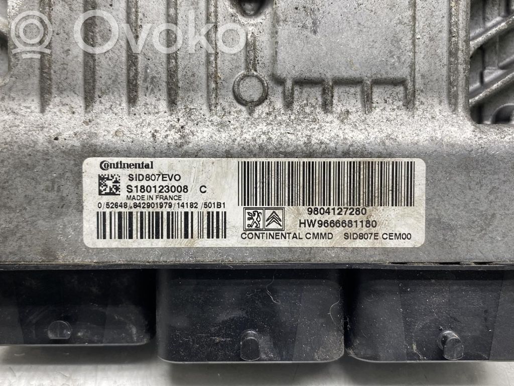 Peugeot 308 Juego de cerradura y set ECU del motor 