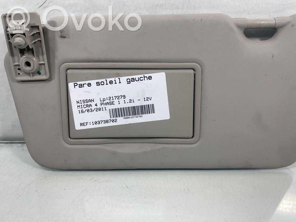 Nissan Micra Sun visor 