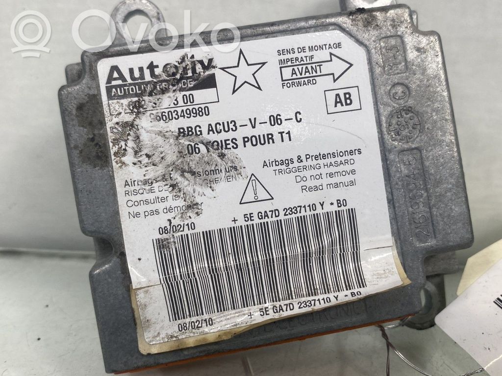 Peugeot 206+ Unidad de control/módulo del Airbag 