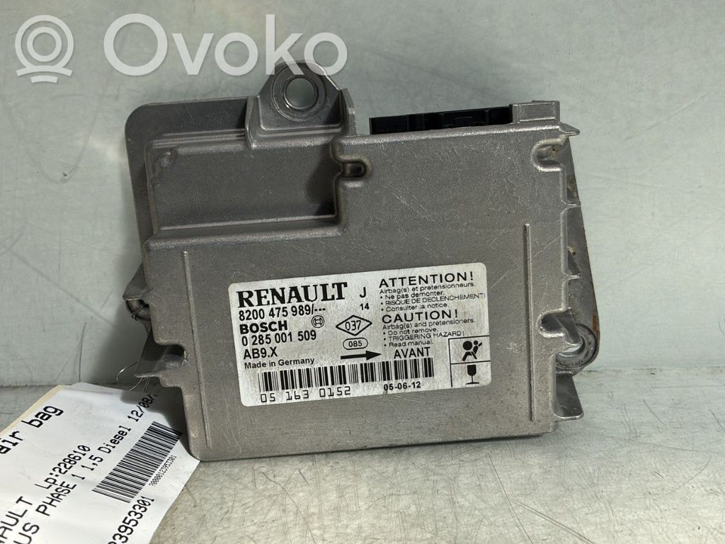 Renault Modus Airbag control unit/module 