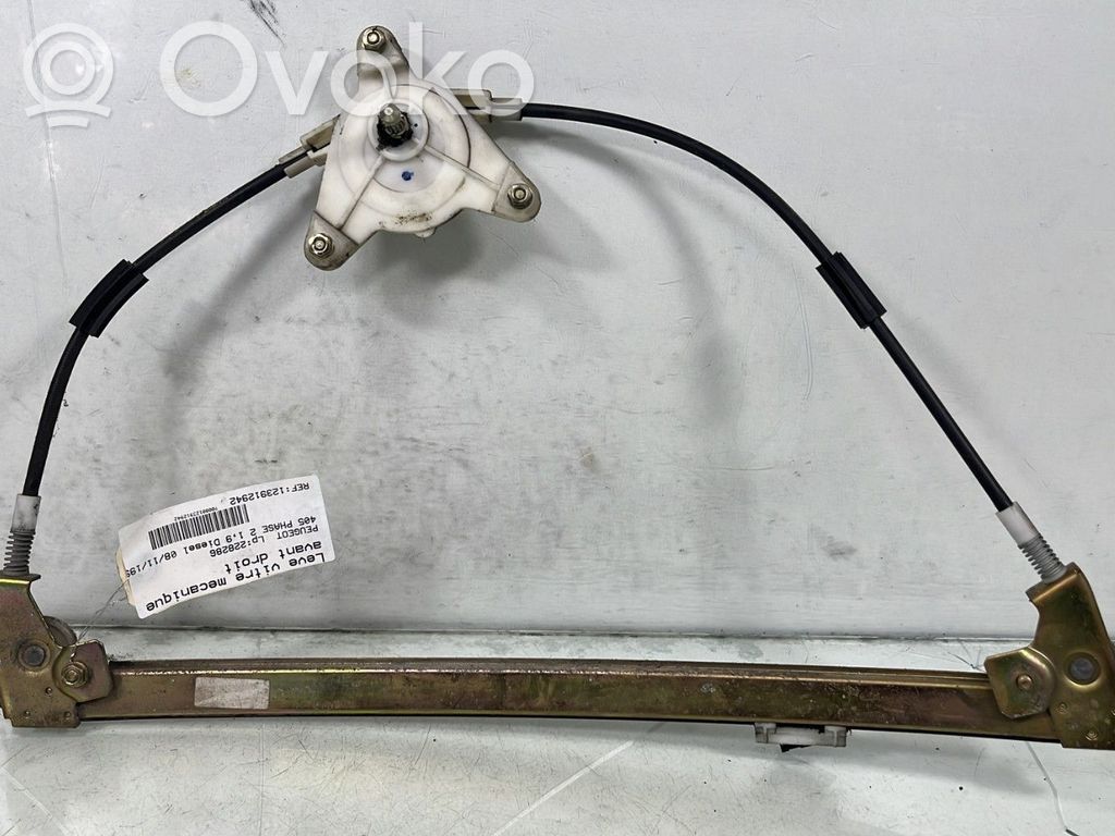 Peugeot 405 Manualny podnośnik szyby drzwi przednich 