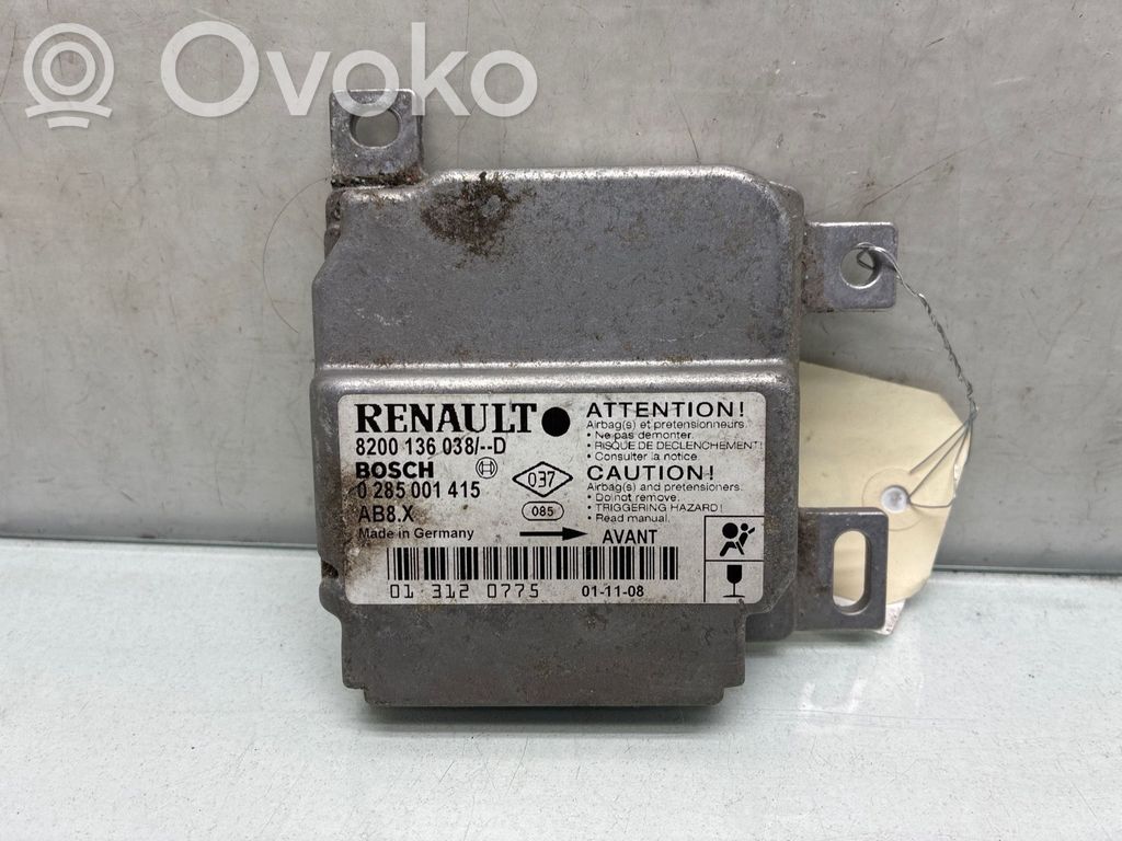 Renault Clio II Centralina/modulo airbag 