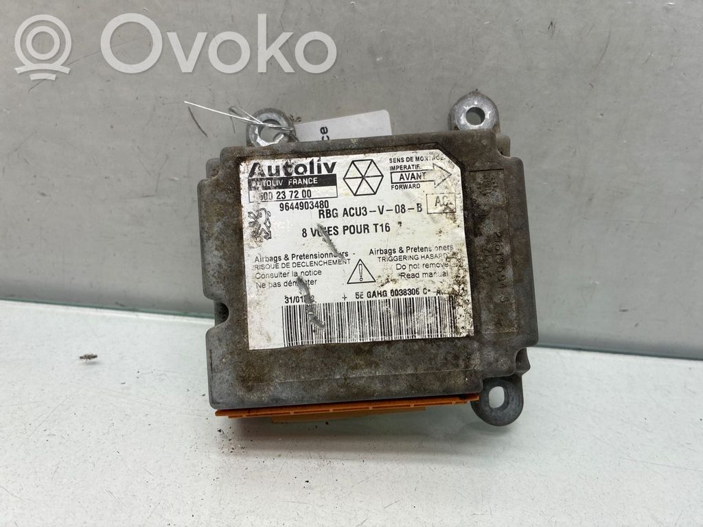 Peugeot 206 CC Unitate/modul de comandă airbaguri 