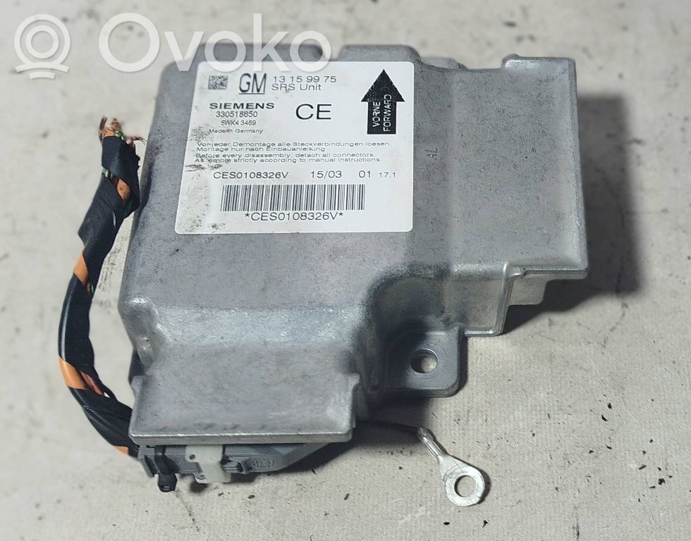 Opel Vectra C Airbag control unit/module 
