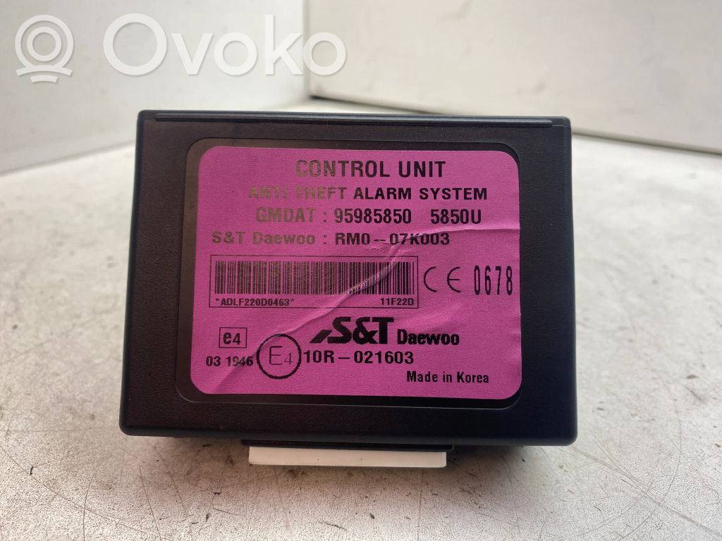 Chevrolet Spark Alarm control unit/module 