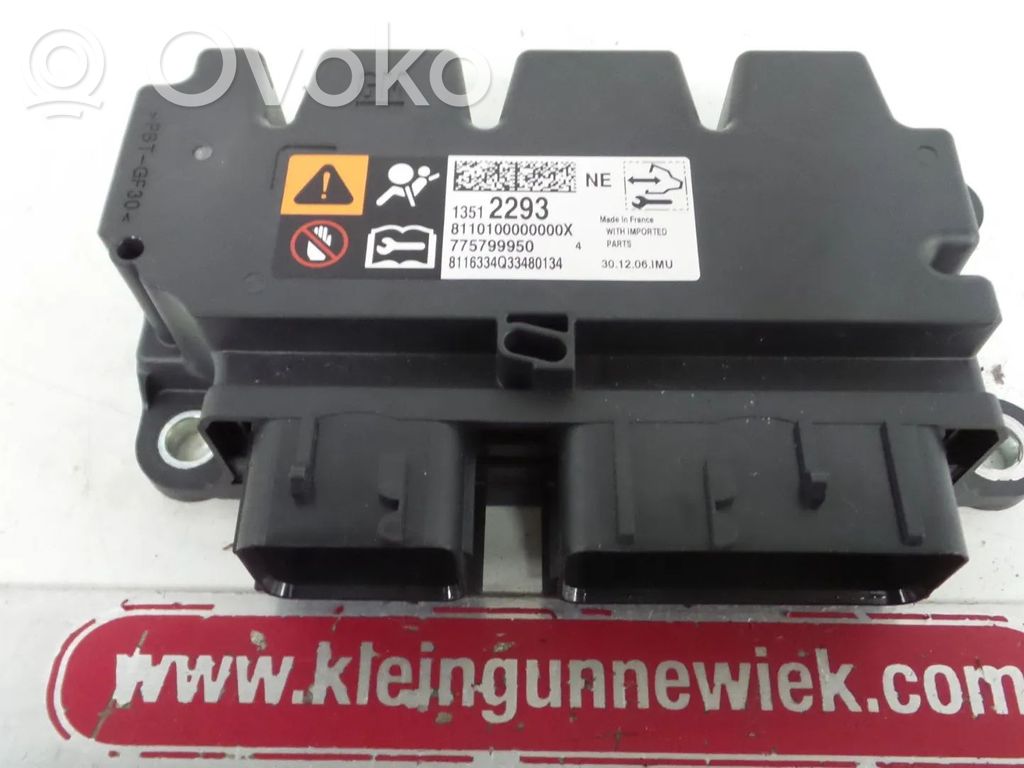 Opel Zafira C Airbag control unit/module 