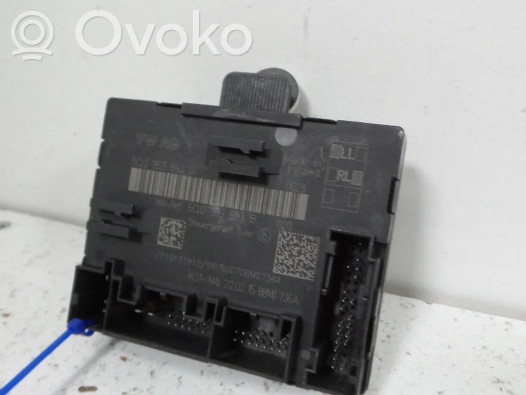 Unidad de control/módulo de la puerta   5Q0959593B,5Q0959593D