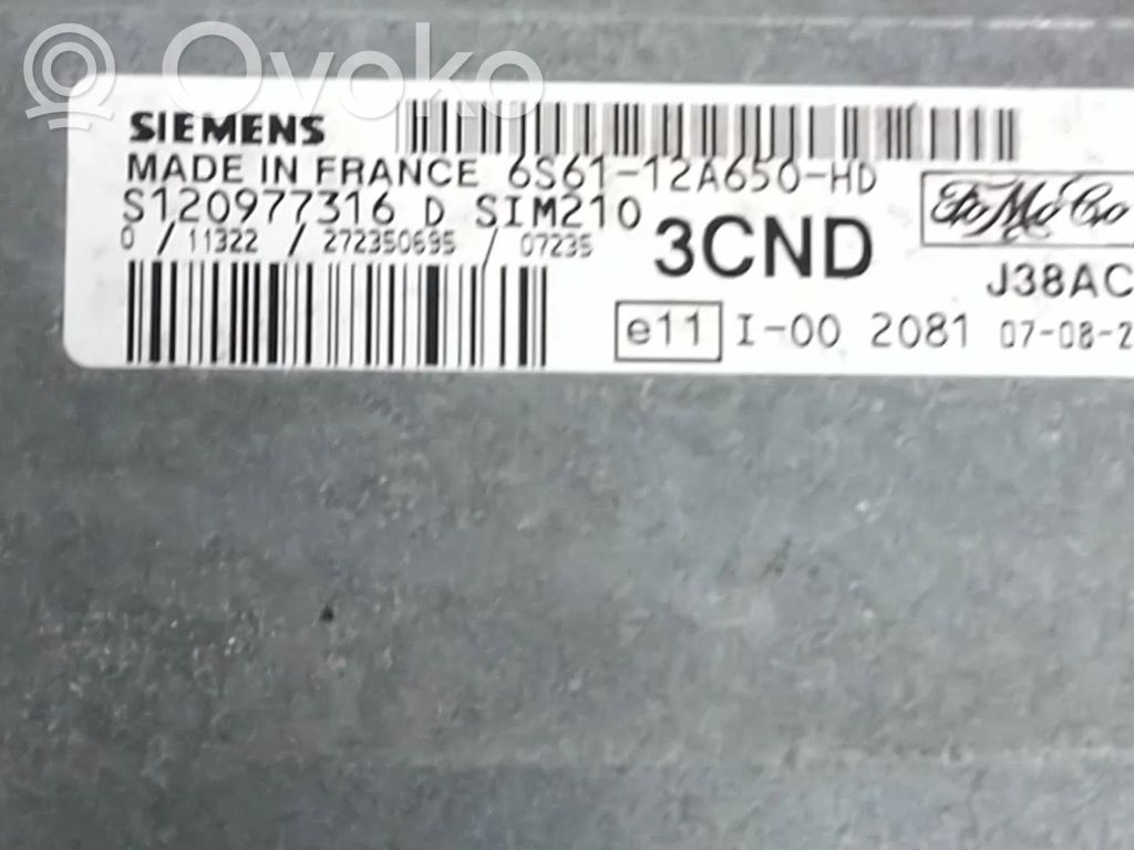 Engine control unit/module   6S6112A650HD,FXJA,S120977316