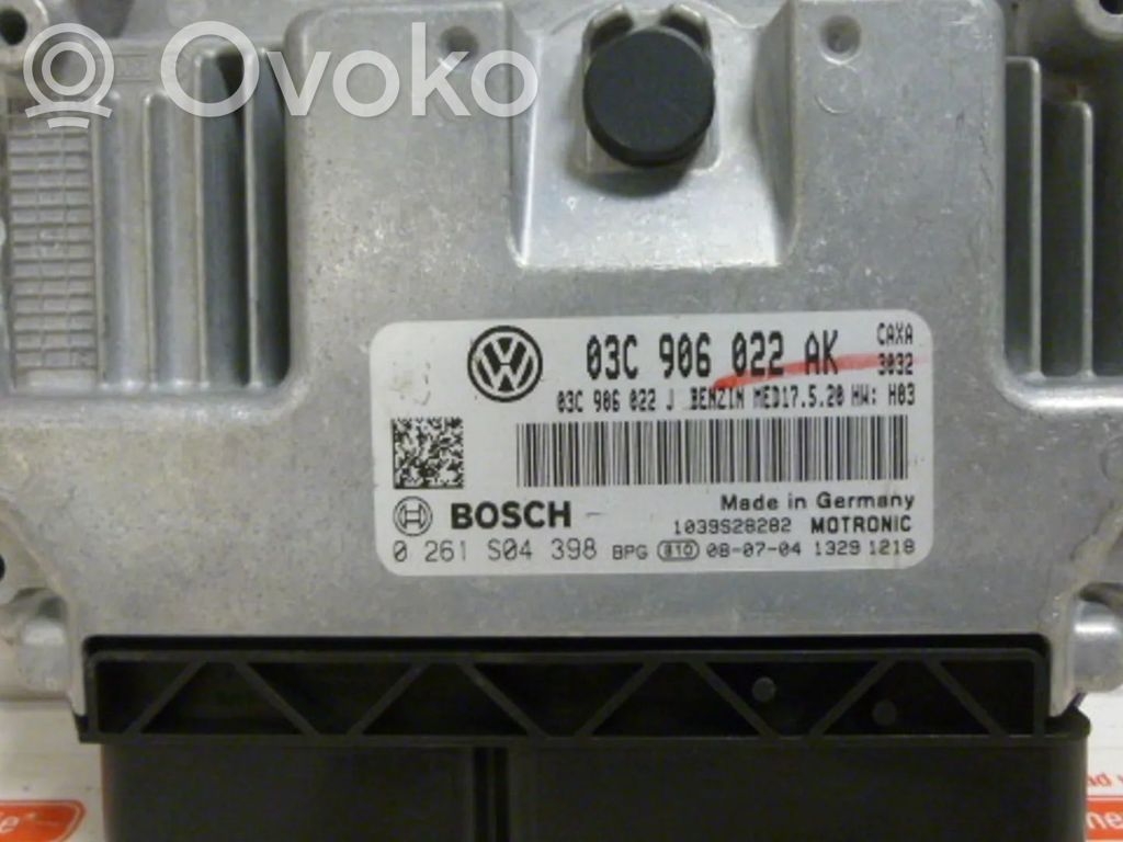 Engine control unit/module   03C906022AK,0261S04398,CAXA