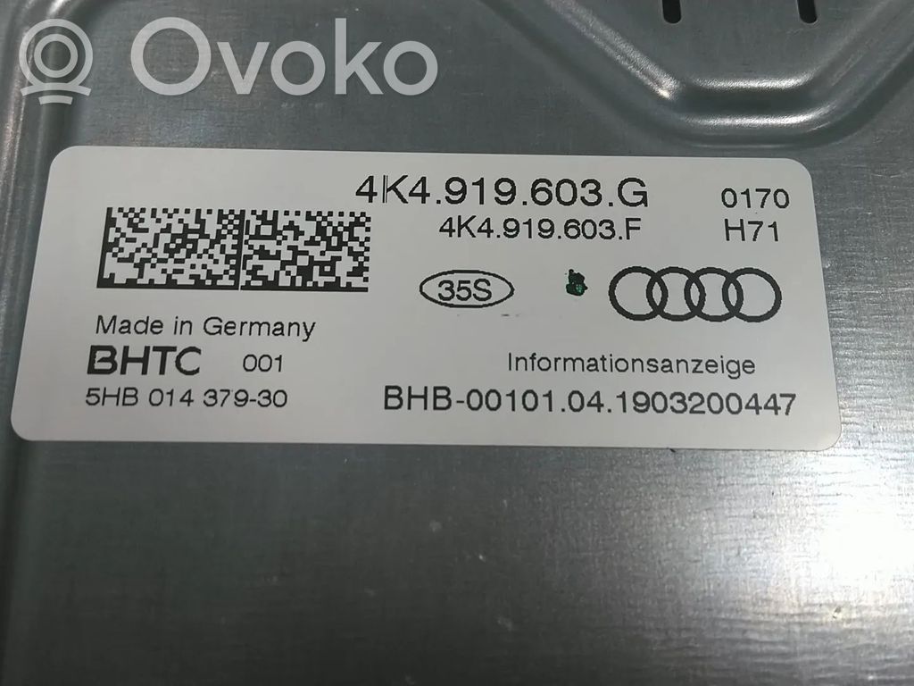 Audi A6 S6 C8 4K Pantalla/monitor/visor 