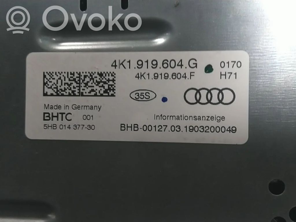 Audi A6 S6 C8 4K Screen/display/small screen 