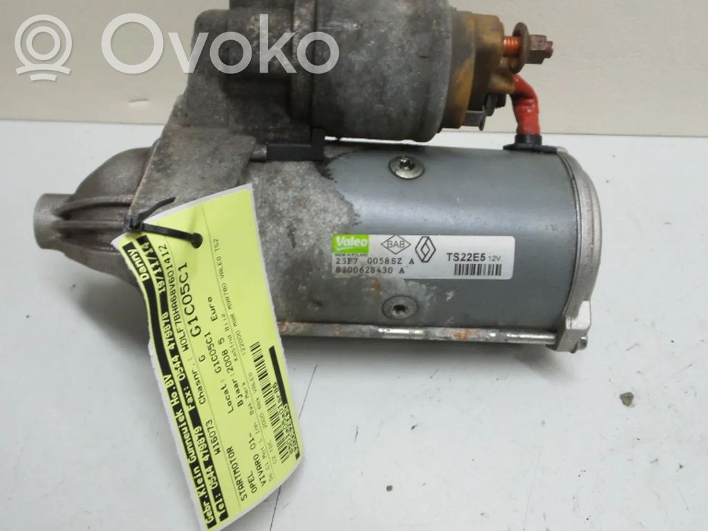 Starteris   8200628430,233002654R,233009008R,4416774,4417538,8200402016,8200458765,8200568535,8200621305,93169459,93857703,93859136,G199185A,TS22E5,TS22E8