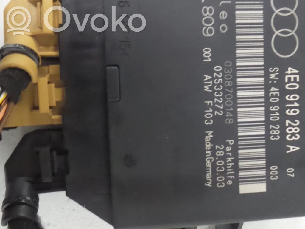 Audi A8 S8 D3 4E Parking PDC control unit/module 